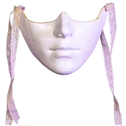 Elegant Masquerade Beauty Mask - Women's Half Face Costume Accessory for Halloween and Cosplay Parties (White mechanical)