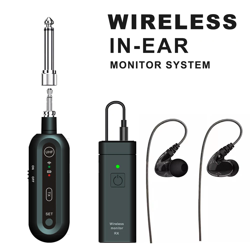 Wireless ear monitoring system for singer stage return music accompaniment audio host voice real-time return UHF