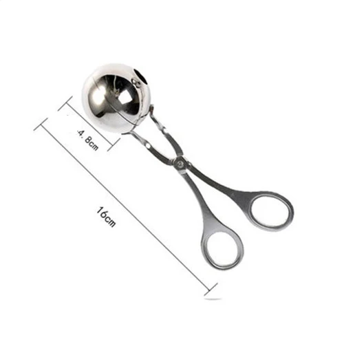 Stainless Steel Meatball Clamp Pill Round Rice Ball Maker Clip Tongs with Grip Pork Beef Meat Kitchen Cooking Tools DIY Gadget meatball maker