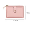 Women Wallets PU Leather Female Purse Mini Hasp Solid Multi-Cards Holder Coin Short Wallets Slim Small Wallet Zipper Hasp 6
