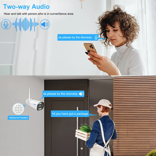 Sistema CCTV inalámbrico Smar, Kit de cámara Wifi, Audio de seguridad HD de 3MP/5MP, detección facial AI, IP 8 canales, NVR, conjunto de videovigilancia ICSEE 4