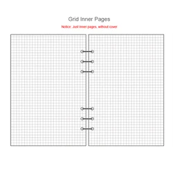 Loose Leaf Spiral Notebook Refill with Mixed Layouts - A7 (GRID)