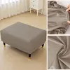 All-inclusive Pedal Cover PU Leather Waterproof Ottoman Cover Imitation Lambskin Stretch Footstool Cover Furniture Protector 4