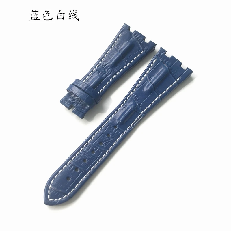 Elegant 28mm Leather Watch Strap in Coffee Brown with Folding Clasp