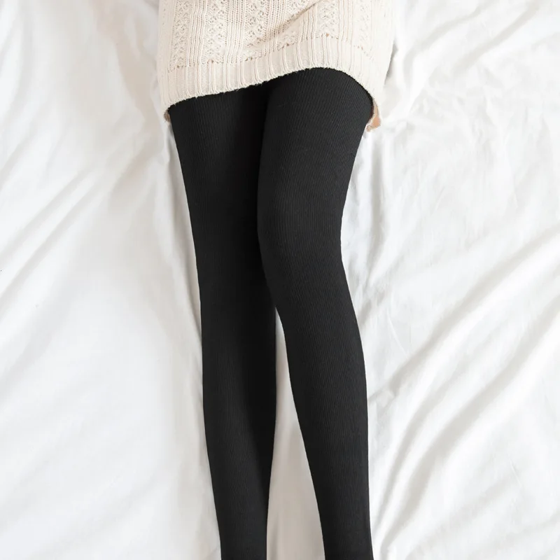 480ge Super Thick Pregnant Women Pantyhose 2023new Cotton Vertical Stripes Winter Plus Velvet Warm Abdominal Adjustable Leggings 5