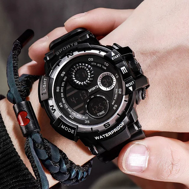 Military Digital Watch for Men Outdoor Men's Sports Watches Clock Waterproof Luminous Chronograph Student Electronic Wristwatch 2