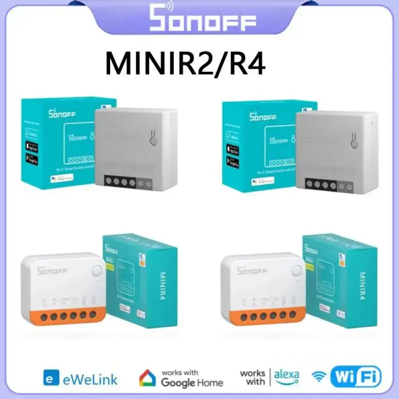 1-5Pcs Sonoff Mini R4 / R2 Wifi Switch Mini Extreme Smart Home Module App Voice Remote Control Support Ewelink Alexa Google Home