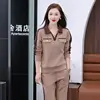 Casual Sportswear Set for Women in Plus Size Slimming and Stylish New Style for Reducing Age Fashionable Long Sleeved 1