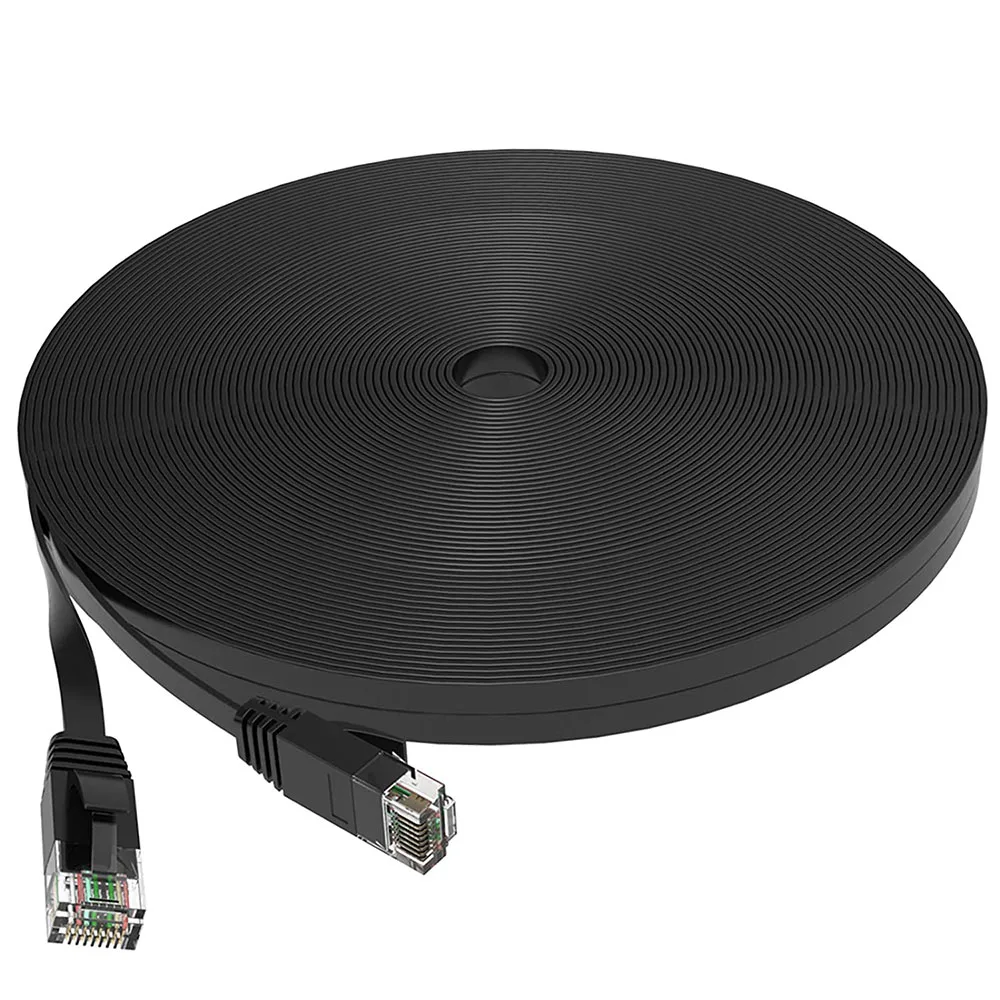 High-Speed Slim Flat Ethernet Cable - 1000M Weatherproof Network Cord