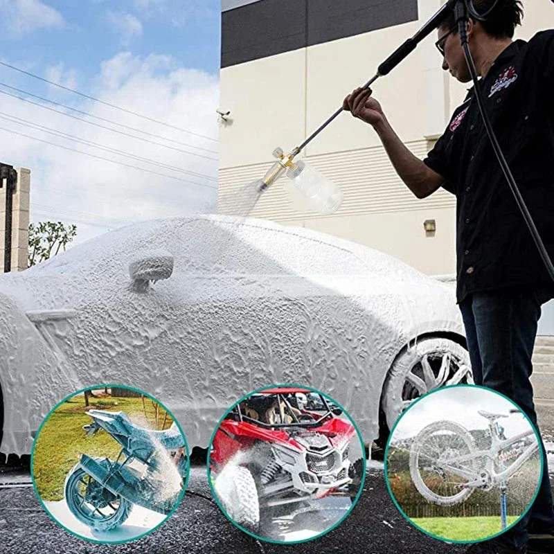 Transform Your Car Wash! Clear Foam Lance with Adjustable Nozzles. . Produce Snow - like Foam for a Spotless Shine! 5