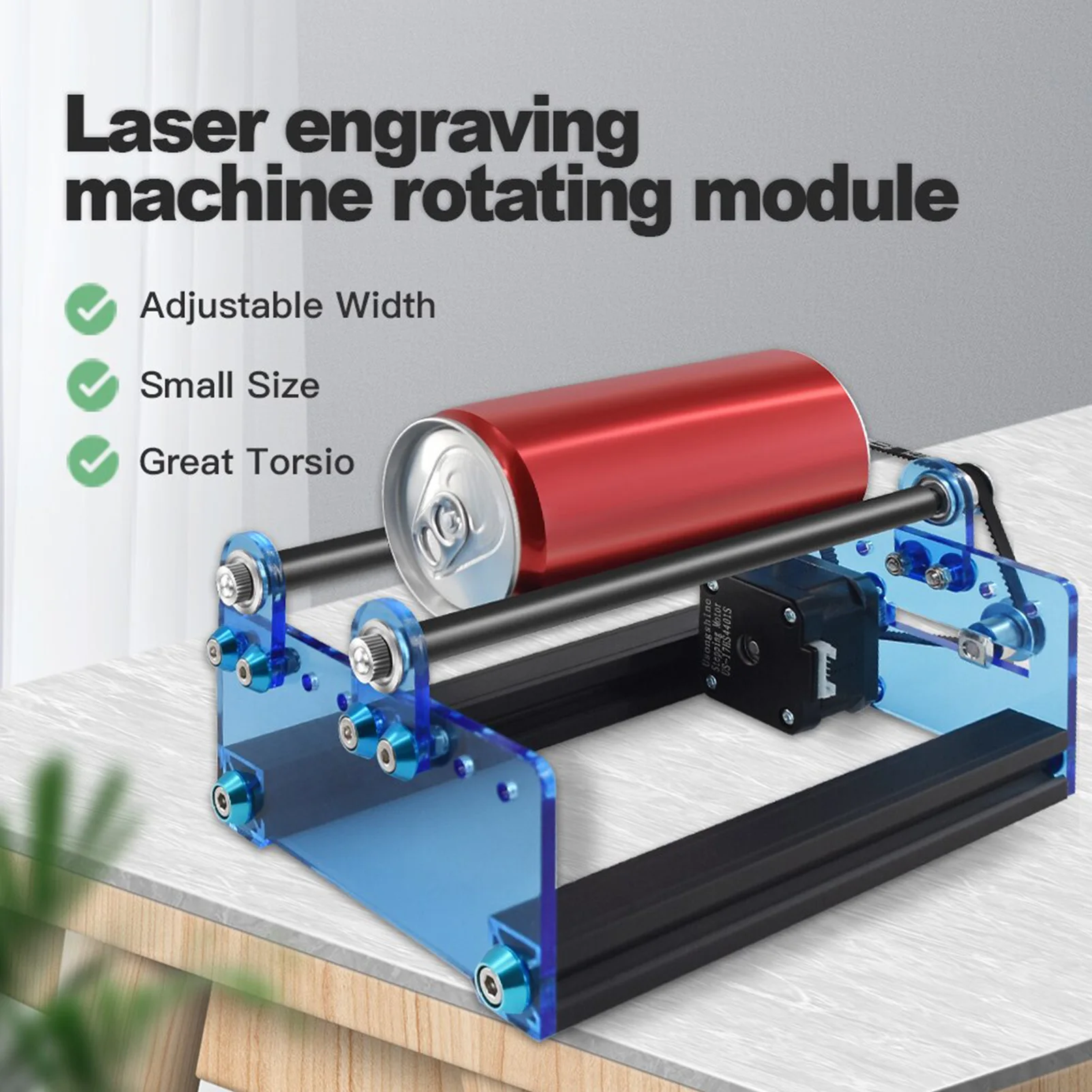 Lasergravierer, Y-Achsen-Rotationswalzen-Graviermodul zum Gravieren von zylindrischen Objekten, Dosen, Graviermaschinen-Rotationsmodul