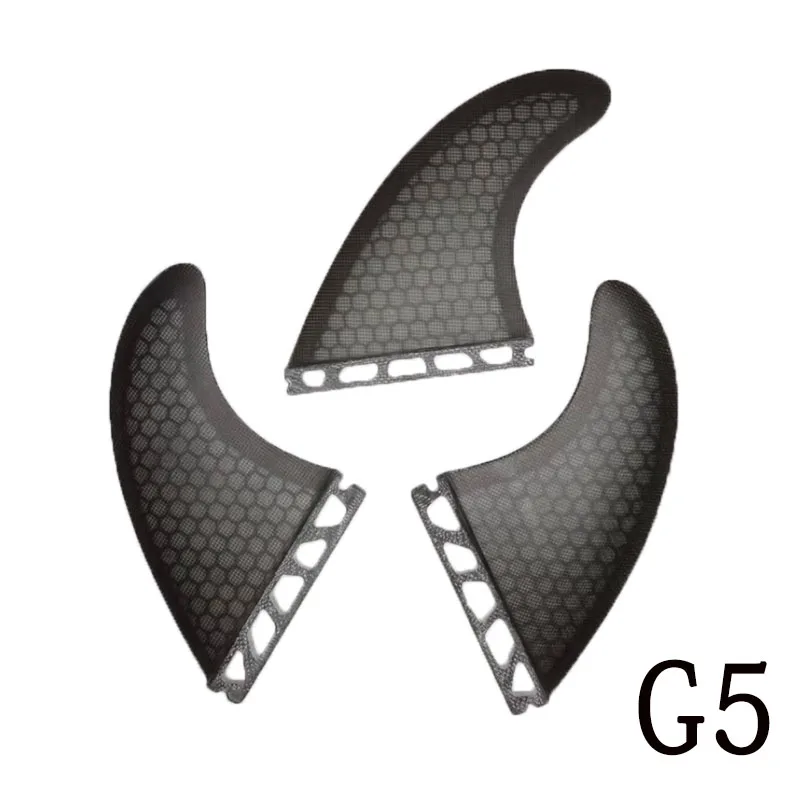 BiLong Futures Fins Surfboard Fins Thruster Tri Fin 3pcs Set G5 Size Fiberglass Honeycomb with Carbon Quilhas Surf Fin Surfing