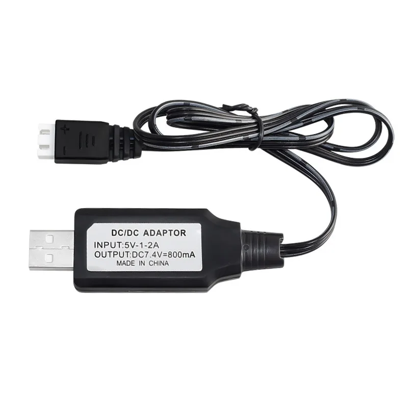 

7.4V USB Charging Cable XH/3P Plug 800mA With Overcharge Protection Indicator Light Lithium Battery Charger