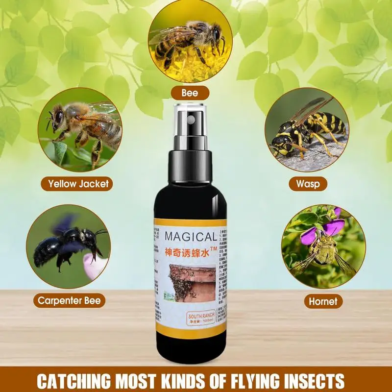 Bee Attractant Spray Multipurpose Carpenter Attractant Lure 100ml Effective User-Friendly Bee Lure Portable Bait bee attractant lure
