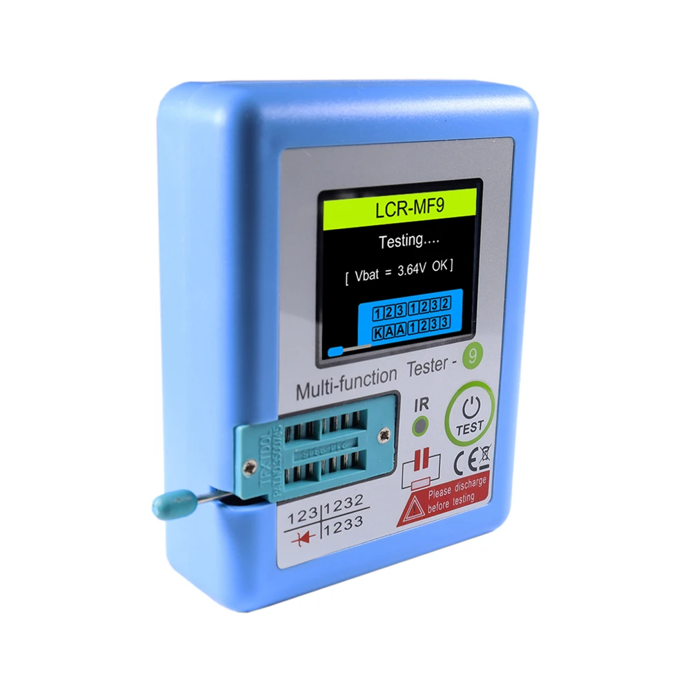 Digital Multimeter LCR-MF9 1.8" TFT LCD Display Transistor Diode Triode Capacitor Resistor Test