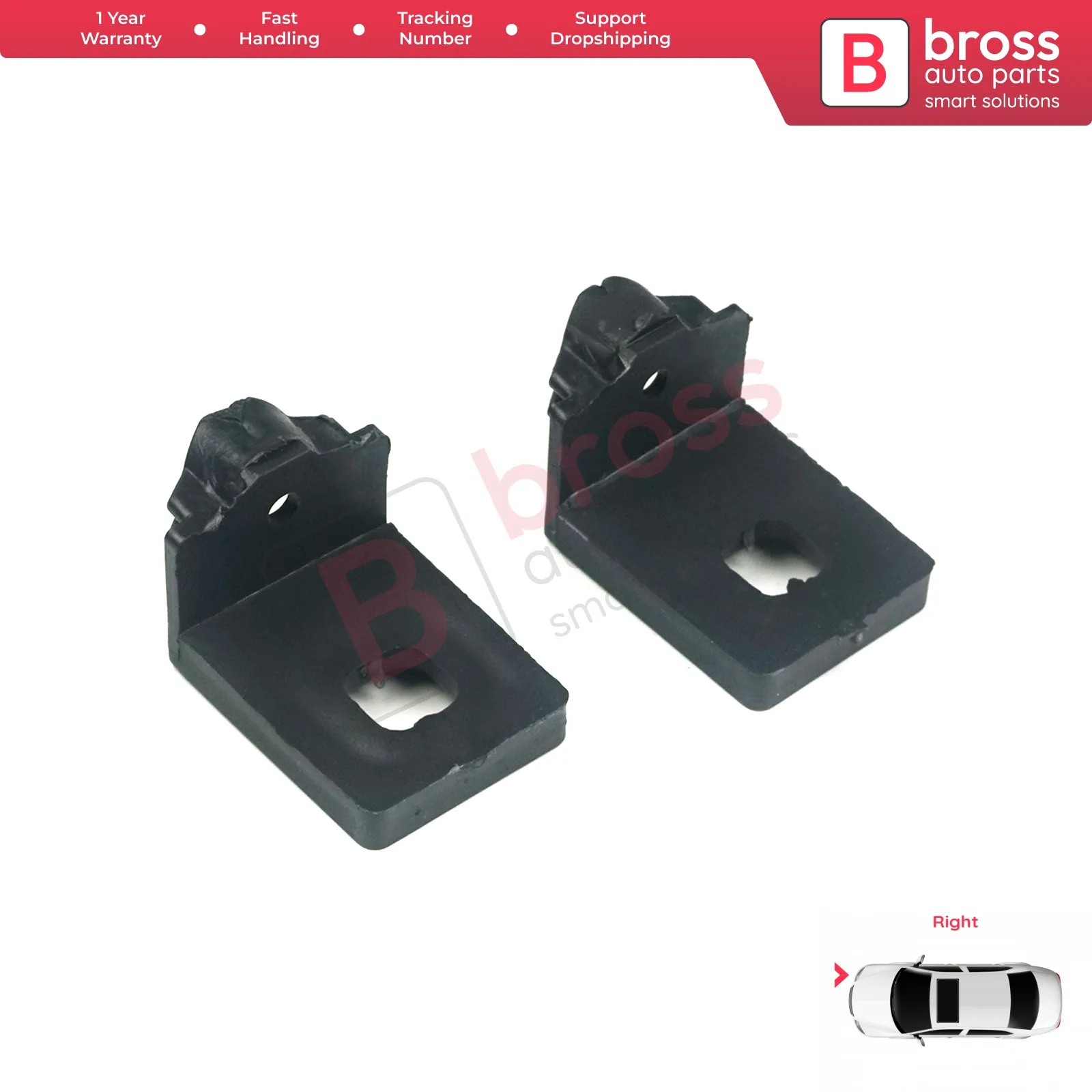

BHL25 Right Headlight Holder Mount Repair Bracket Tab Set for VW Touran MK1 2003-2010 Caddy MK3 2004-2010 Pre-Facelift 1T0998225