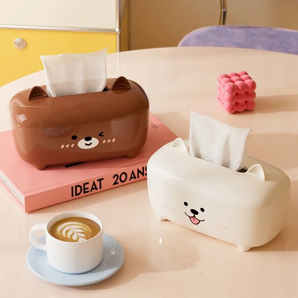 Cartoon Animal Shape Cute Tissue Box Decorative Thickened Paper Towel Holder Smooth Space Saving Facial Tissue Dispenser
