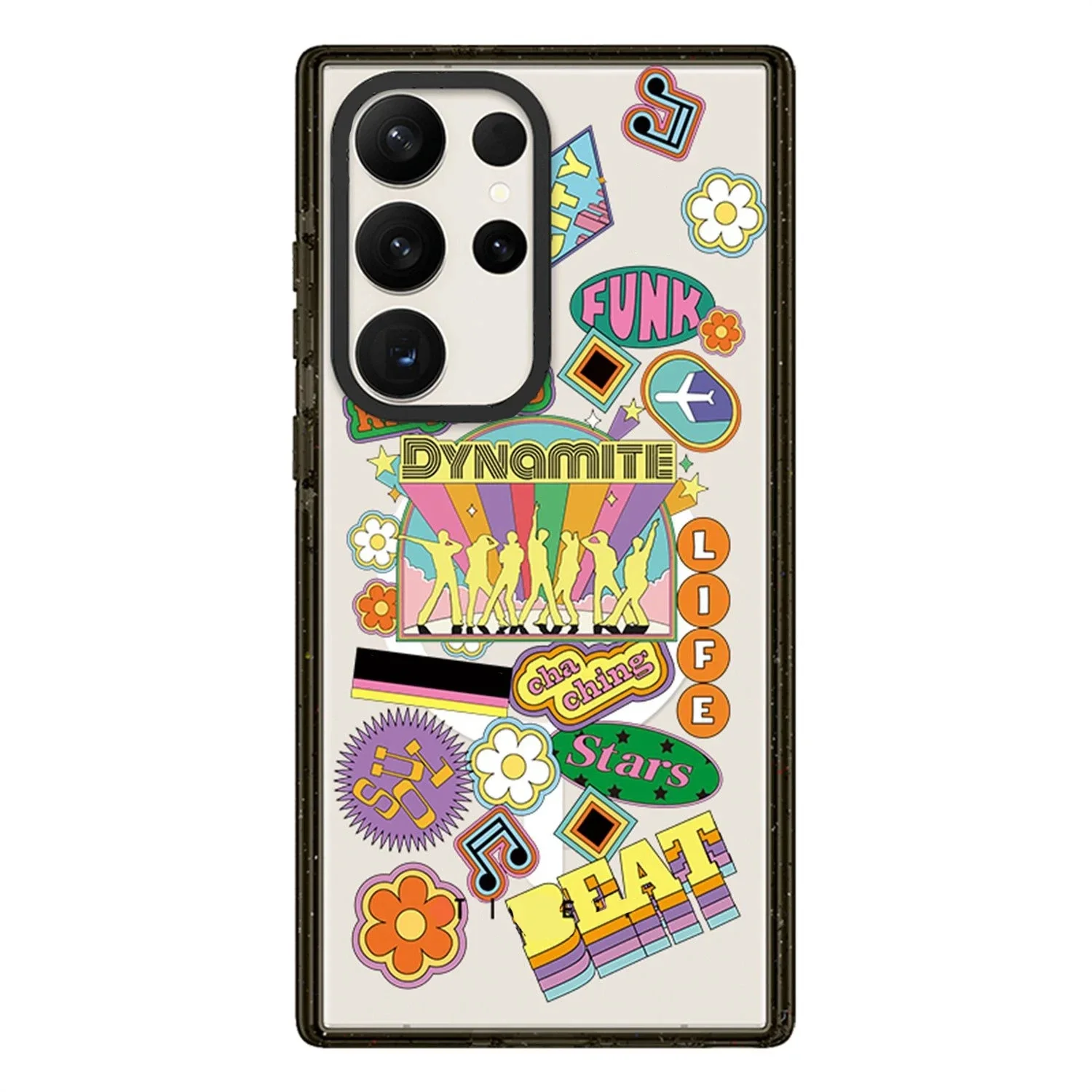 KPOP MagSafe Acrylic Black Border Case for Samsung Galaxy S22 Ultra S23 Ultra S24 Ultra Cover Protective Case