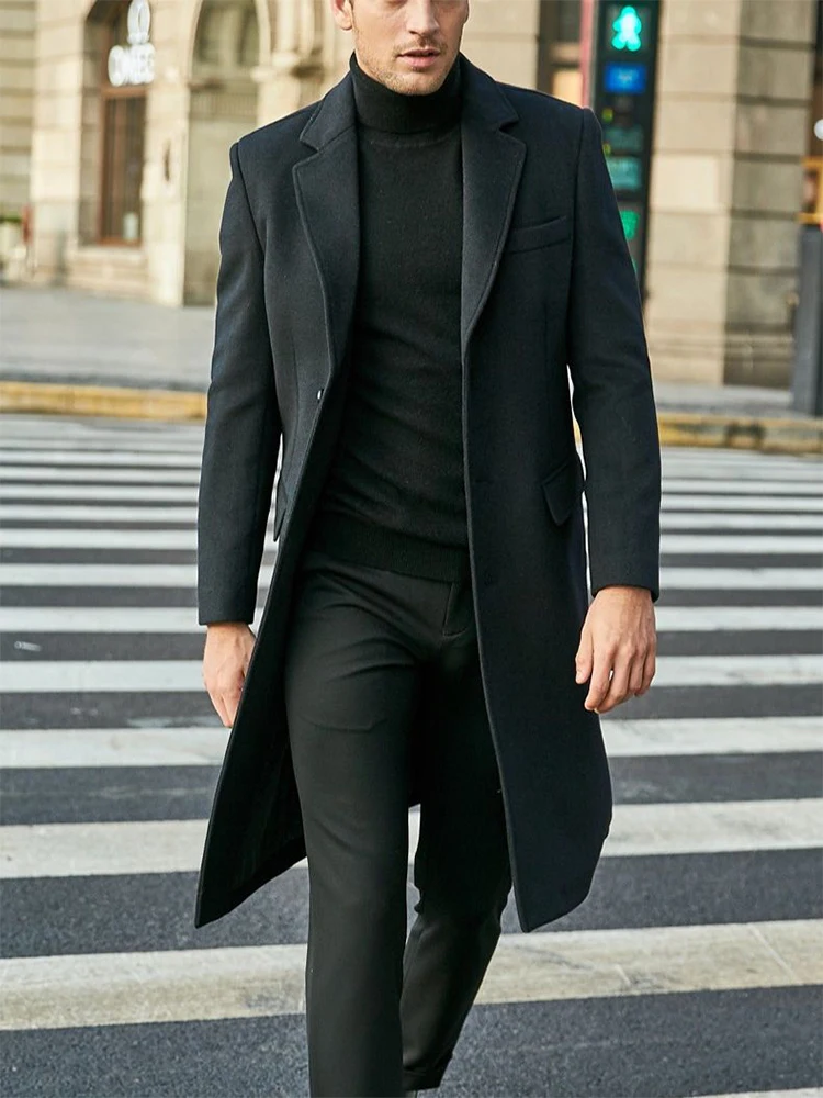 Winter Coats Man New Men's Clothing British  Business Casual Woolen Coat Spring Jacket 