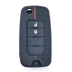 Premium Leather Car Key Case for Select Dodge, Chrysler, and Jeep Models (2 Buttons)