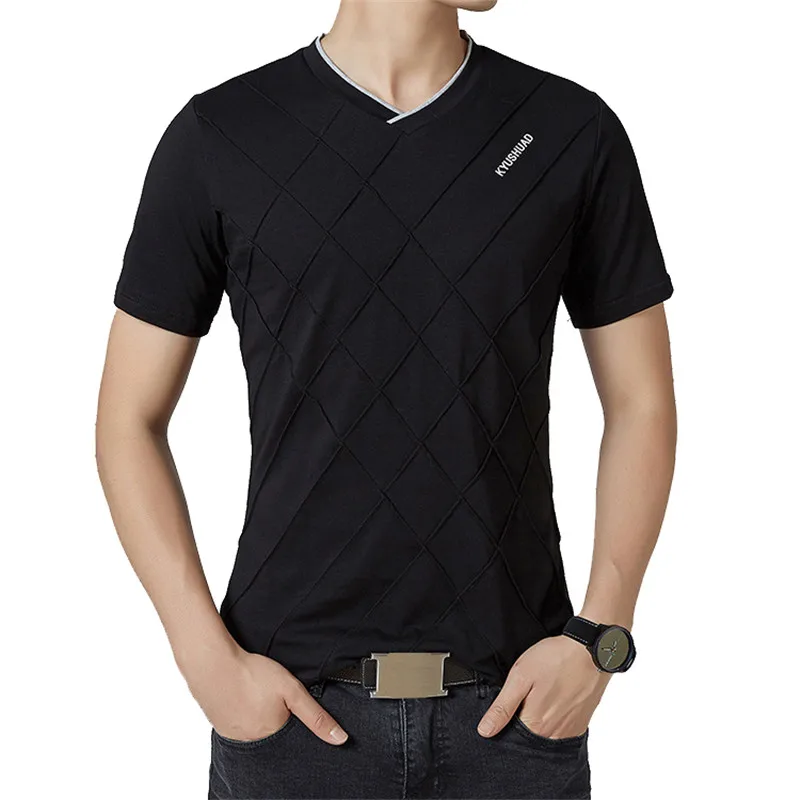 Cotton Clothing Cotton Tshirt Summer Men Tshirt Design Vneck