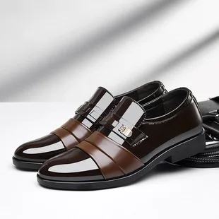 Zapatos Casuales de Cuero para Hombre, Formales de Negocios, de Corte Bajo, Transpirables, Antideslizantes, Zapatos de Vestir para Hombre, Modernos y Elegantes