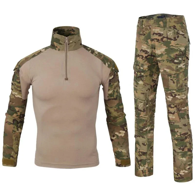 

Tracksuit Camouflage Frog Training Suit Men Outdoor Long Sleeve Tops Pants Sets Hiking Military Tactical Hunting Clothing