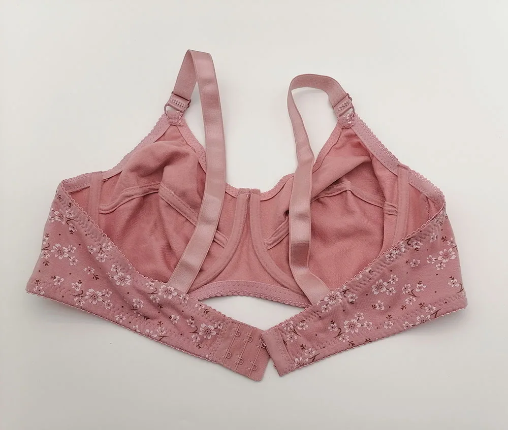 Comfortable Cotton Bras for Women C D E F Cup Full Coverage Supportive Underwear Plus Size 38-50 48 Underwire Adjustable Bh C19