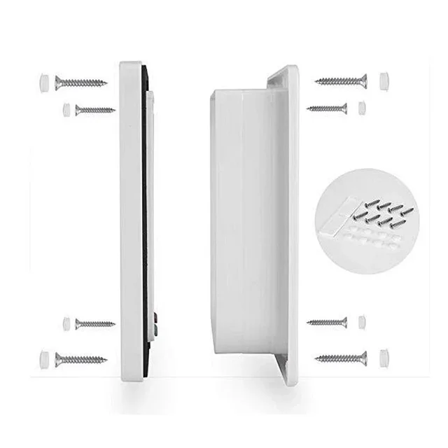 Cat Flap Door with 4 Way Security Lock ABS Plastic Gate Puppy Kitten Safety In/out Dog Cat Flap Door Kit Small Pet Supplies 5