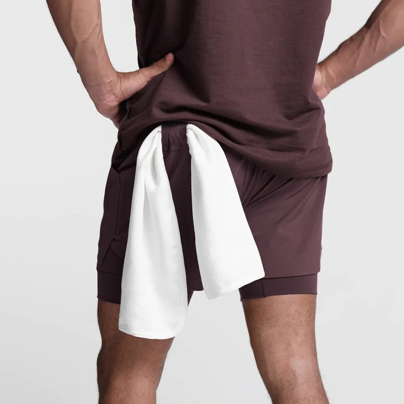 Double-Layer Sport Shorts: Quick-Dry 2-in-1 Fitness Shorts for Men - true deals club