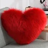 Pillow Cushion Washable Pillow Doll PP Cotton Cute Heart Shaggy Fluffy Sofa Pillow Assorted Plush Cover Sofa Bed Cushion 1
