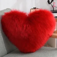 Pillow Cushion Washable Pillow Doll PP Cotton Cute Heart Shaggy Fluffy Sofa Pillow Assorted Plush Cover Sofa Bed Cushion 1