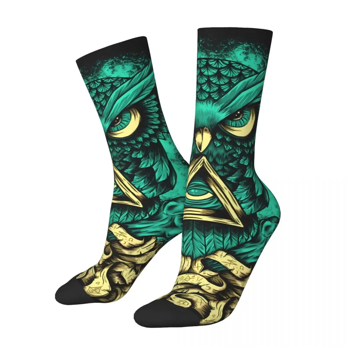 

Happy Men's Socks Vintage Vintage Owl Animal Street Style Seamless Crew Sock Gift Pattern Printed