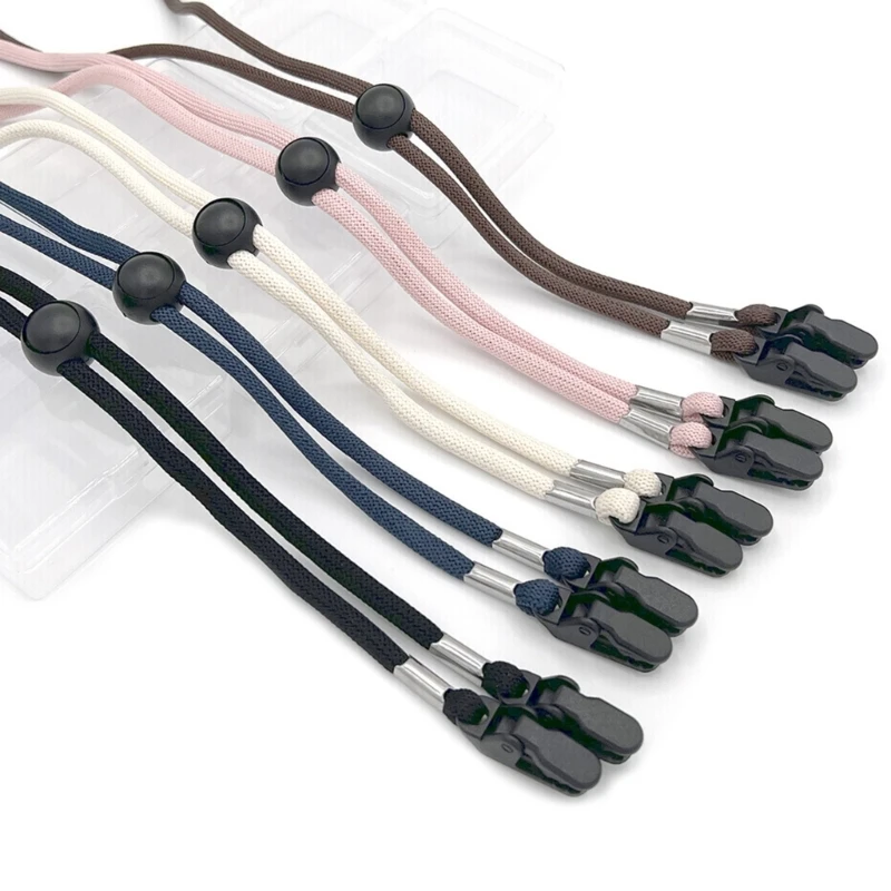 Portable Hat Lanyard Adjustable Hat Strap Clip for Adult Teens Outdoor Camping Travel Windproof Cap Holder Anti-lost Rope Cord 2