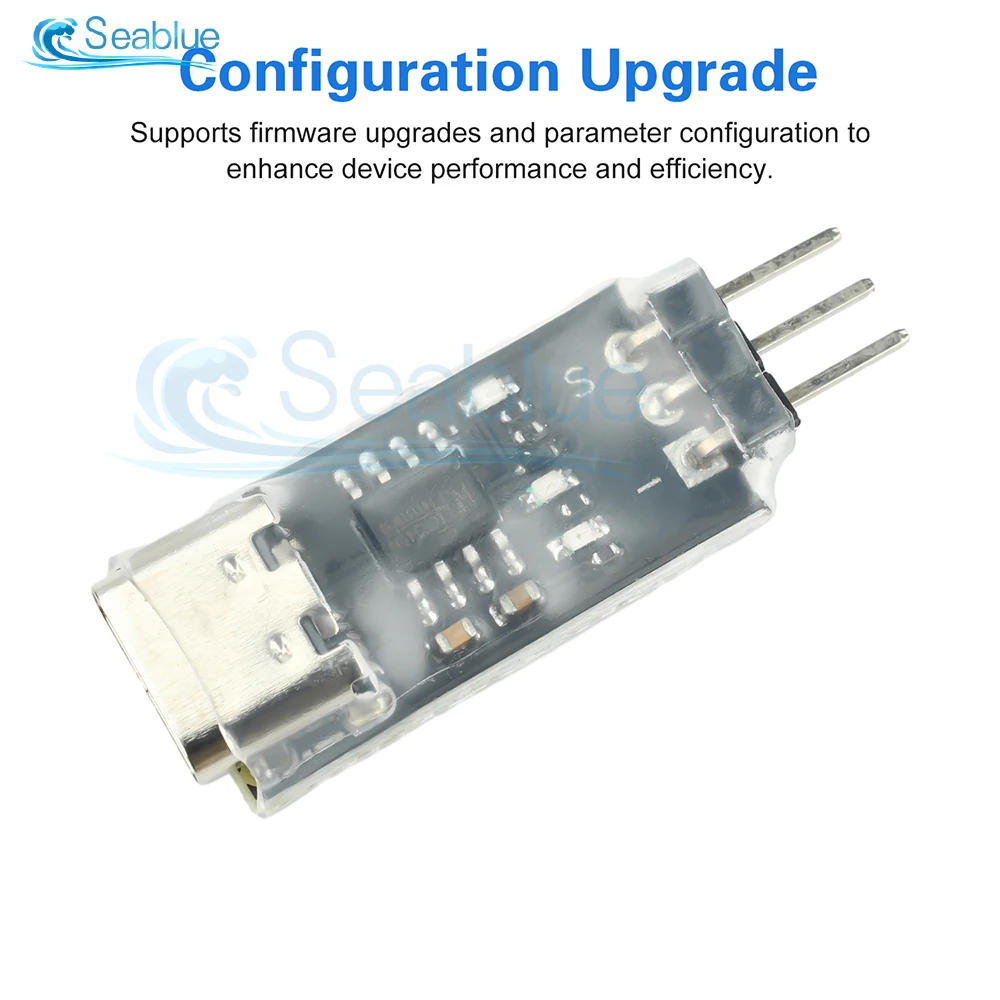 Gros plan sur le port USB Type-C du module programmateur AM32 pour ESC RC.