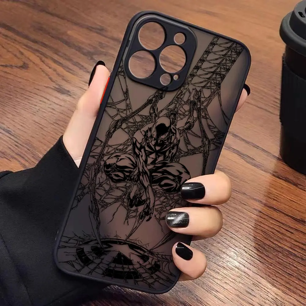thumbnail image 1 of Funda para iPhone Apple 14 13 11 12 MINI Pro XS Max XR X 7 8 SE 2022 2020 6 6S Plus Funda Capa Shell Marvel Spider-Man Comics, 1 of 5