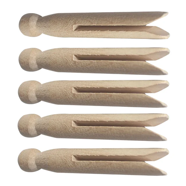 12Db Hordozható Dolly Stílusú Kis Klip Kiegészítő Ruhák Peg Hagyományos Fa Kézműves Mosoda Háztartás Gyakorlati Mosás - Image 2