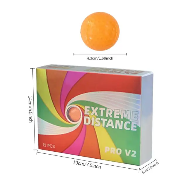 Soft Indoor Golf Balls 12X High Standard Design Practicing Tool Golf Match Balls Golf Double Deck Ball Double Layer Golf Ball 6