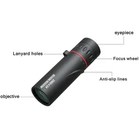 HD 2000x24 Monocular Telescope Zooming Focus Green Film Binocular Optical Hunting Tourism Scope For Outdoor 2