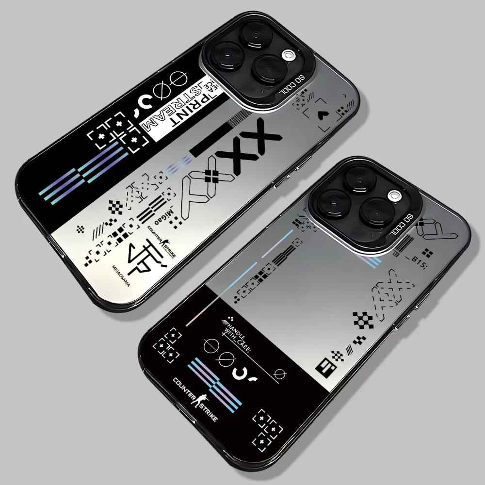 Stylish Shockproof Matte Clear Phone Case - Hot Fashion Game CS Design, Protective Back Cover