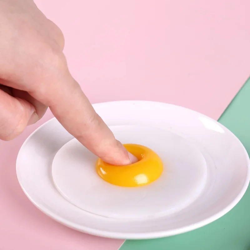 Simulation Egg Fake Fried Eggs Artificial Poached Egg Model Restaurant Display Props Kids Playhouse Kitchen Toy kitchen food toys food photography props food model