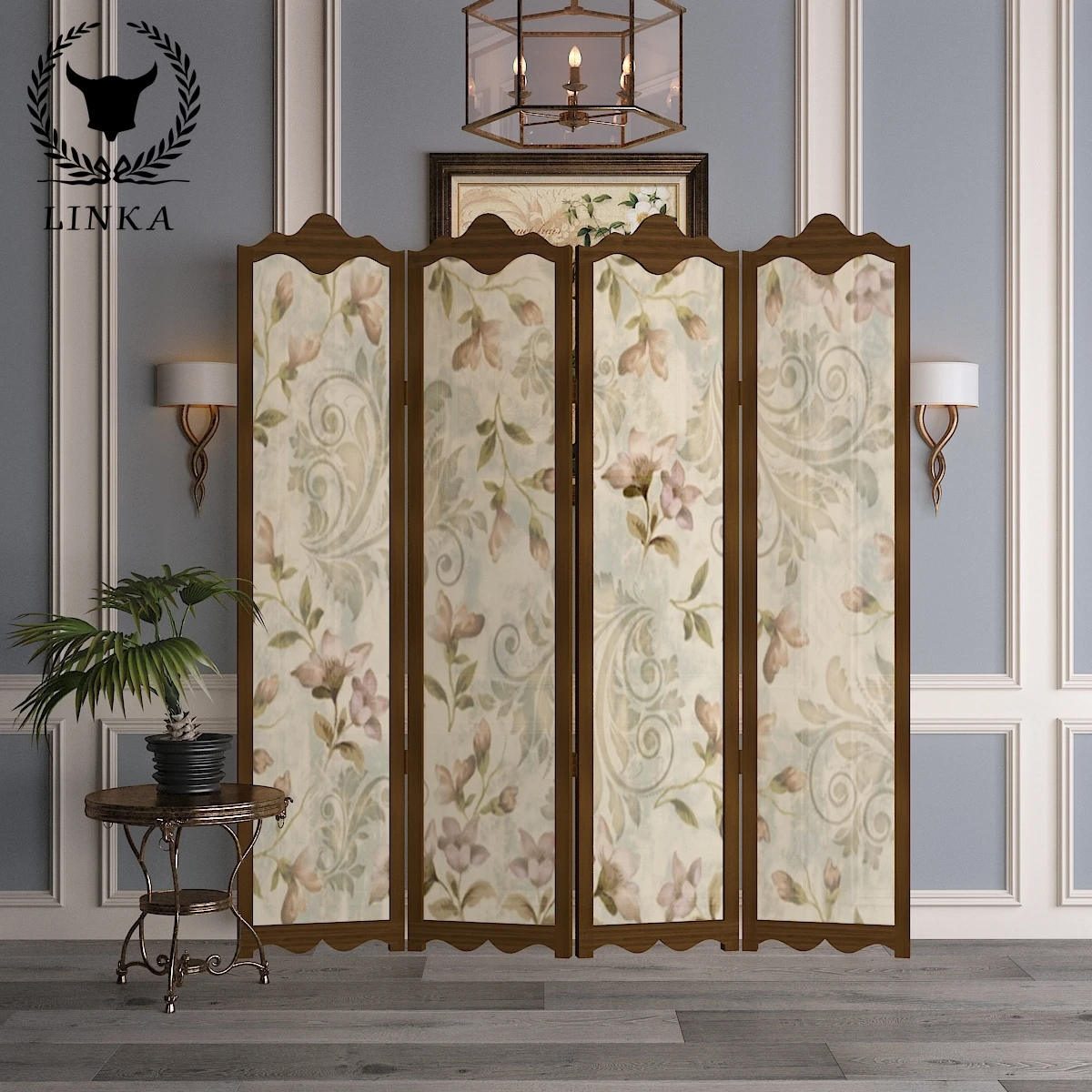 

Экран-перегородка в американском стиле для гостиной, спальни, современный складной мобильный тканевый полупрозрачный складной экран в европейском стиле