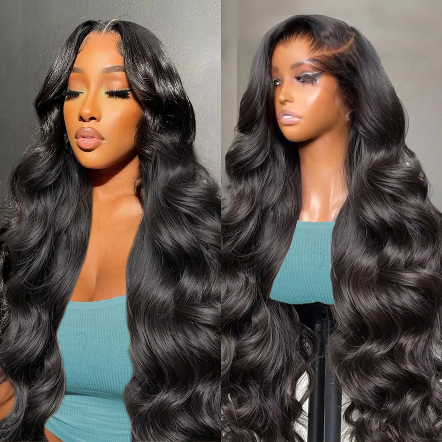 13x6 Body Wave Lace Front Wigs Human Hair 200% Density HD Lace Front Wigs Human Hair Pre Plucked Glueless Wig 28 Inch