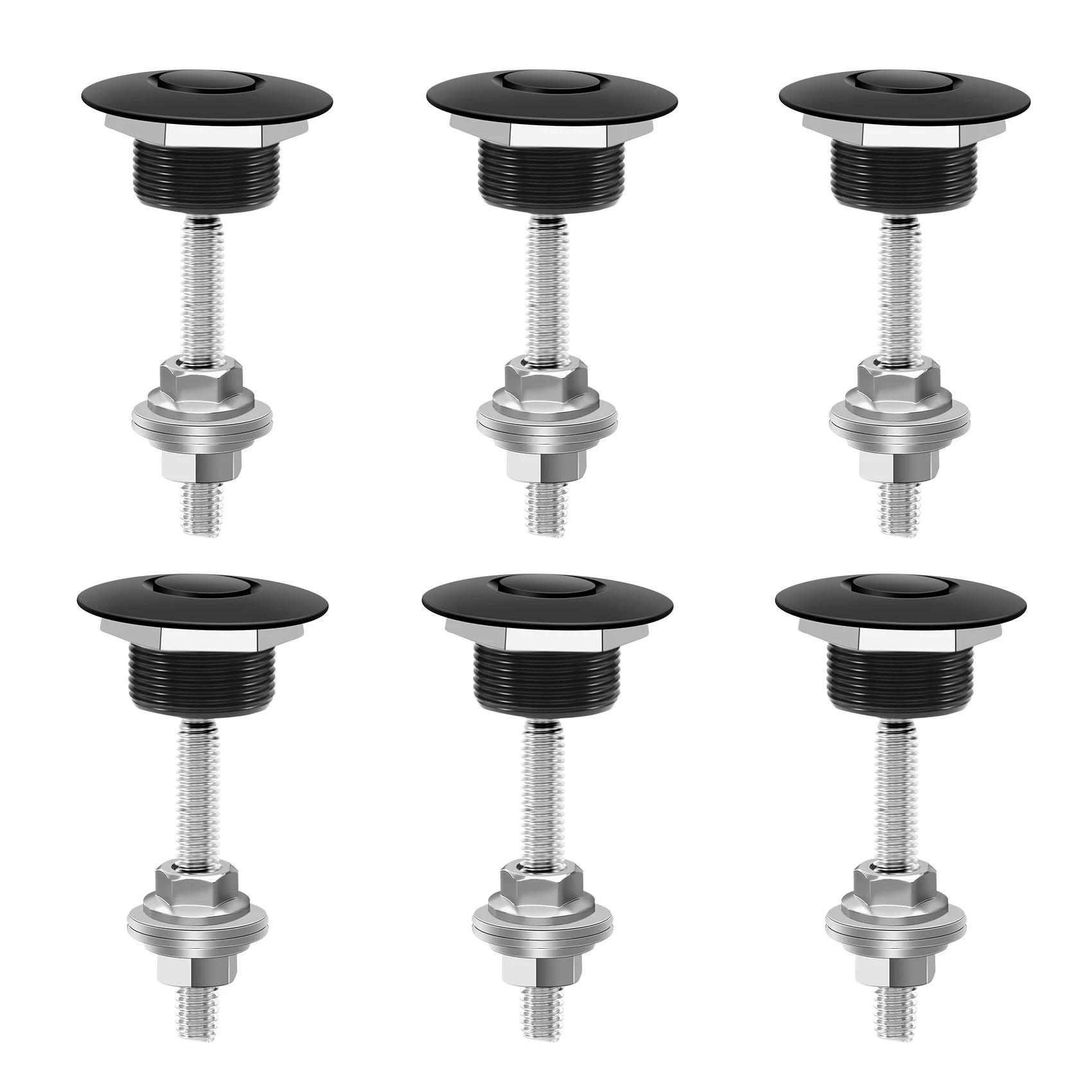 

4X Push Button Quick Release Car Hood Bonnet Latch Pin Lock Bumper Clip Black