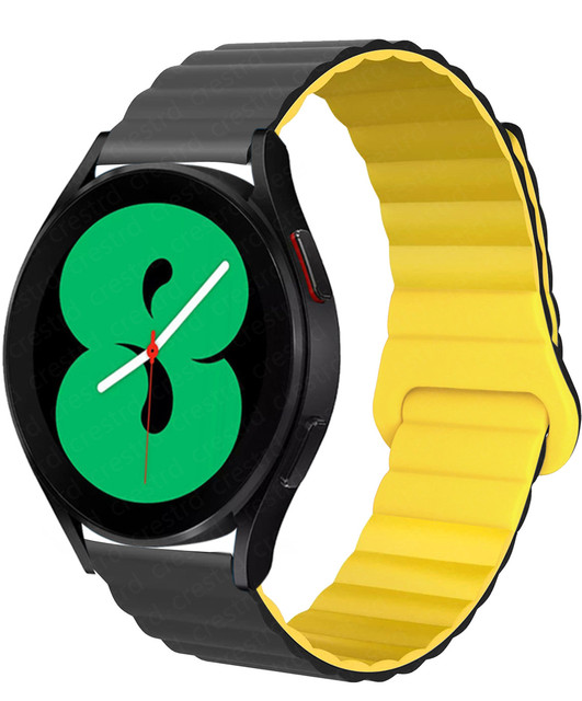 22mm Band for samsung galaxy watch 4/classic 46mm 42mm/active 2/3 Magnetic Silicone bracelet Huawei watch gt 2/3/Pro strap