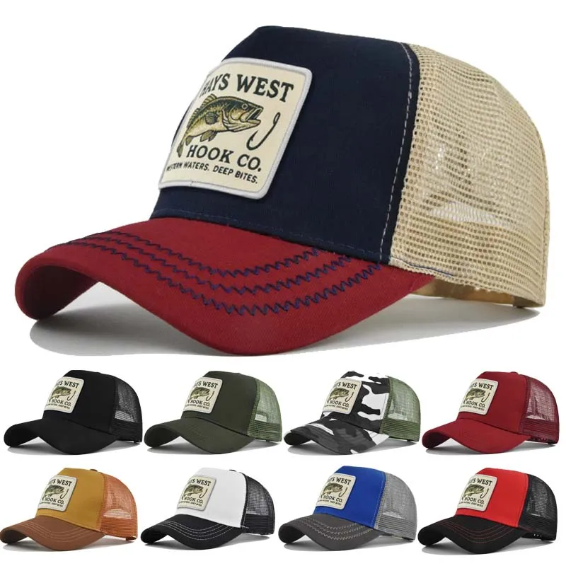 Gorra de béisbol de alta calidad para hombre, estilo hip hop, con diseño de dibujos animados, gorra trucker de malla, gorra para ciclismo, deportes al aire libre, viajes, protección solar.