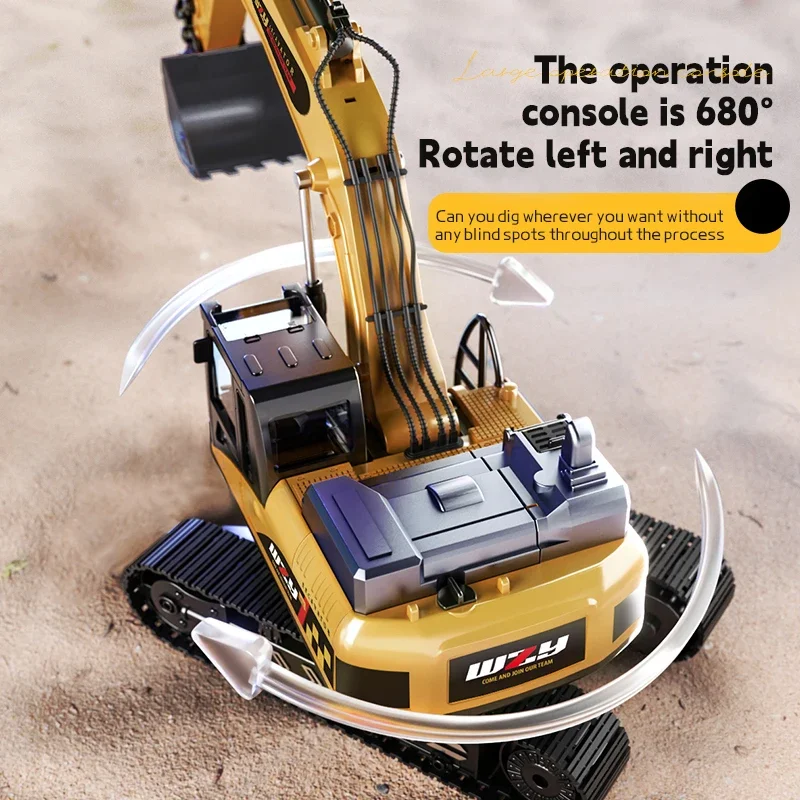 Remote Control Alloy Excavator Toy for Kids