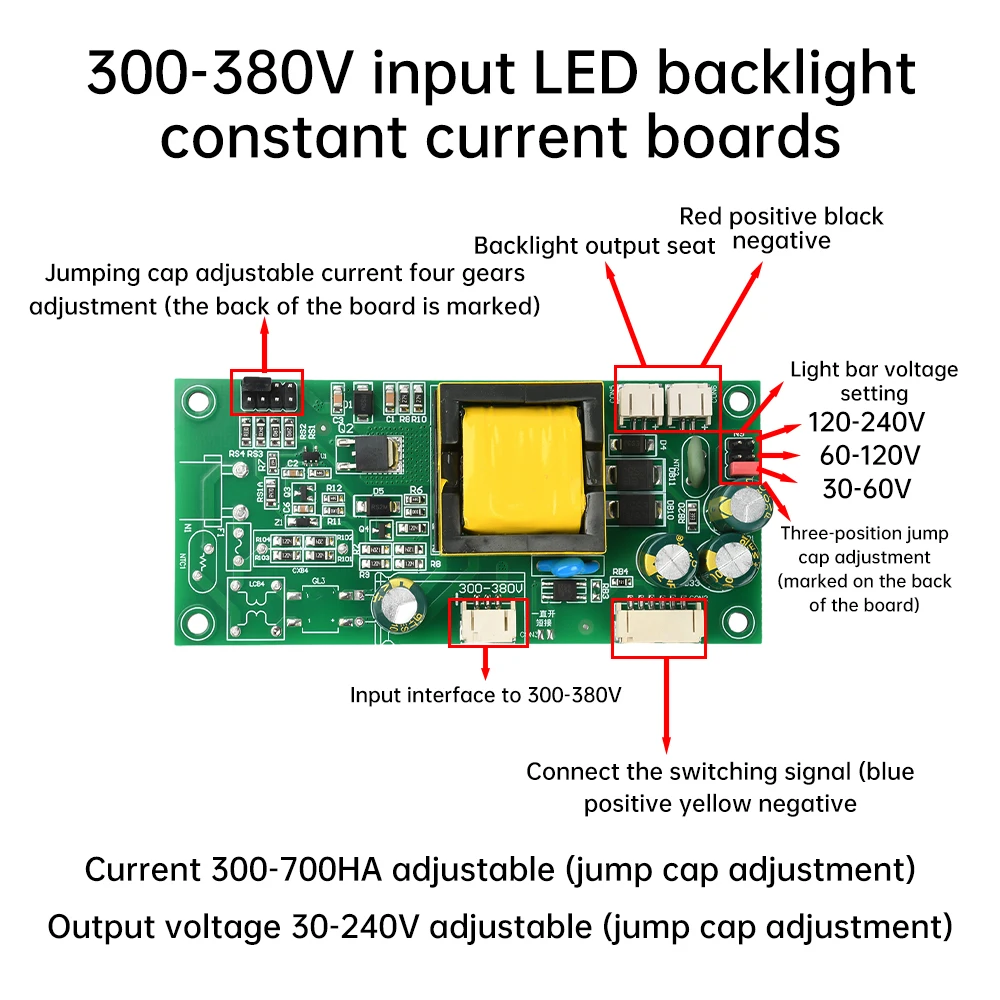 19-55 인치 LED LCD TV 백라이트 정전류 보드 범용 부스트 드라이버 인버터 보드 전원 모듈 AC 220V DC 300-380V