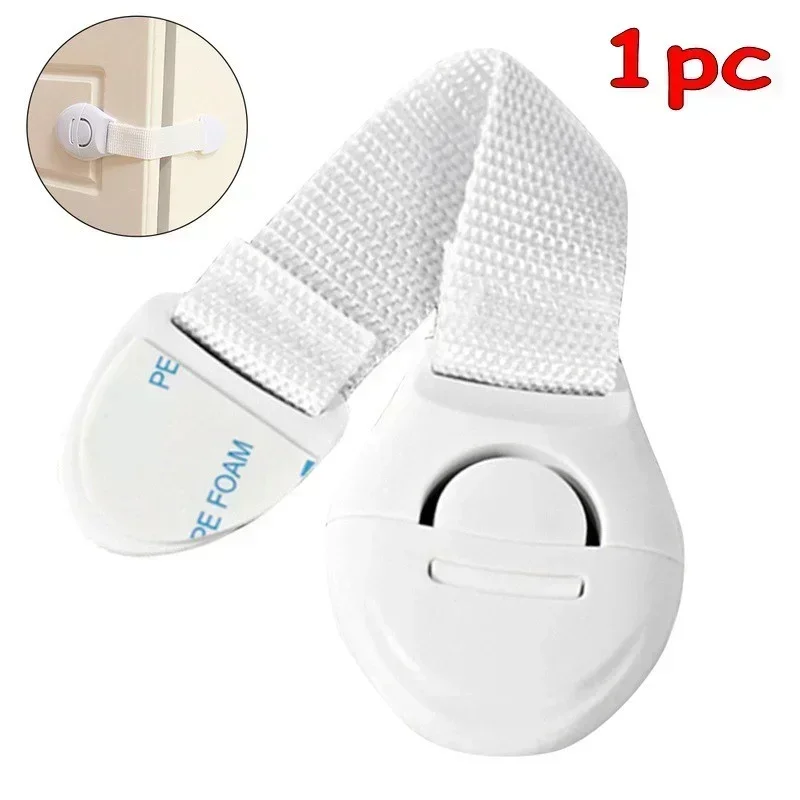 Child Safety Cabinet Lock Kids Baby Drawer Door Cabinet Cupboard Toilet Safety Locks Plastic Security Protector Straps 1/10pcs cabinet lock child lock safety lock