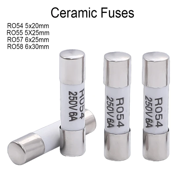 10/pcs 5*20mm Fuse Ceramic Fusible 250V 0.5A 1A 2A 3A 4A 5A